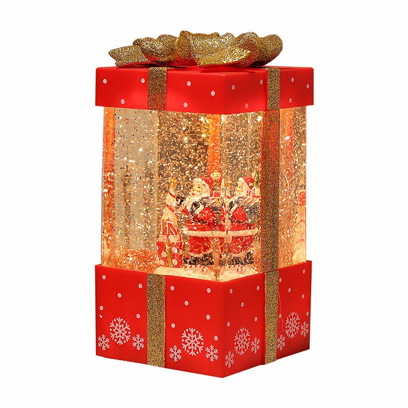 Snow Globe Box Kado Natal Pita Kotak Musik Snowglobe Christmas Gift Lampu Natal Hiasan Natal Harga Grosir Termurah Kotak Musik Natal Christmas Music Box