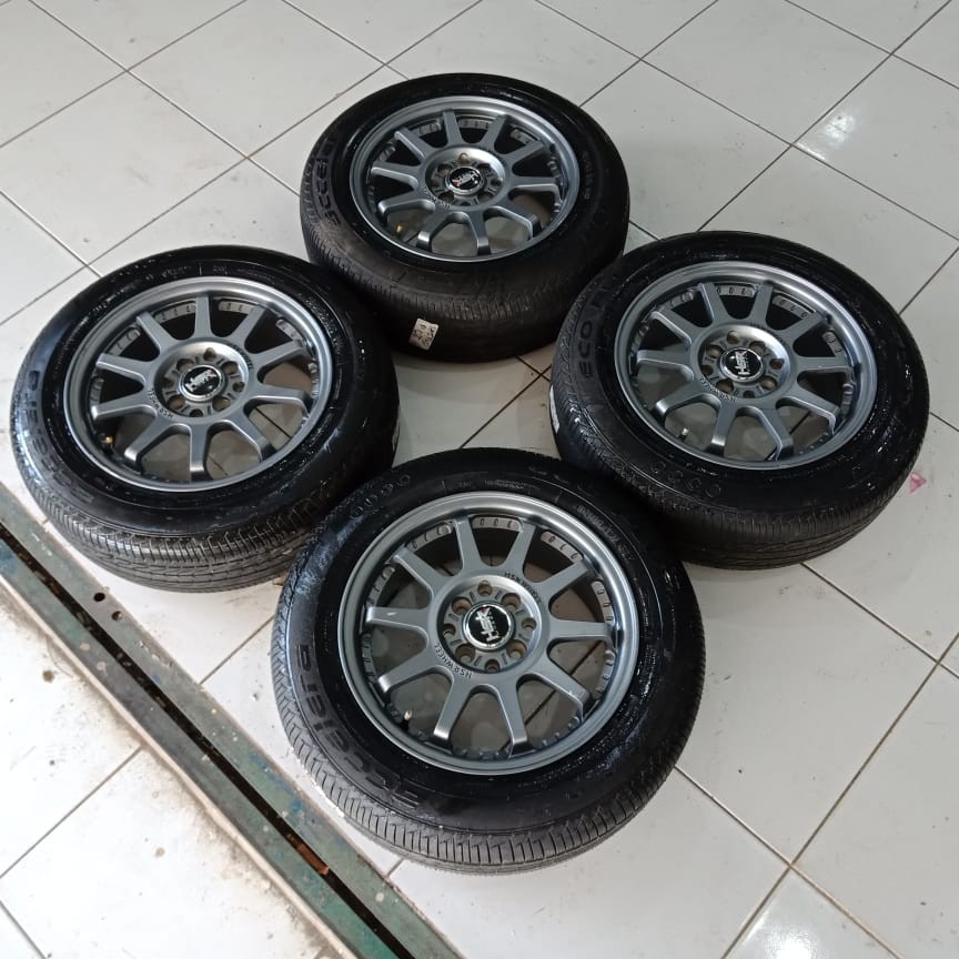 Velg Mobil Bekas Seken Ring 15 GYMKANA HSR R15X6,5 Baut 4 ET38 BAN 185 65 R15