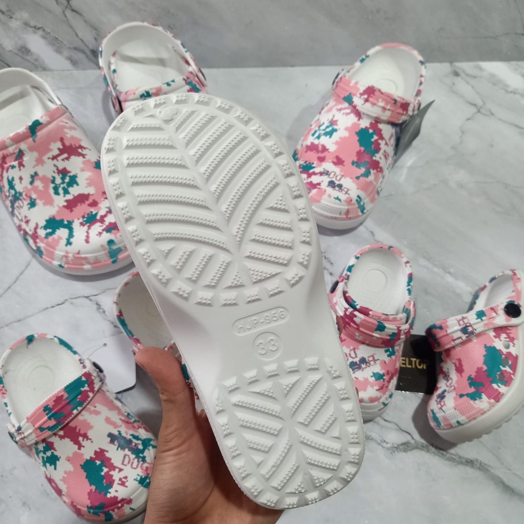 Sandal Crocs Dobeltop 956 Army Pink No.box