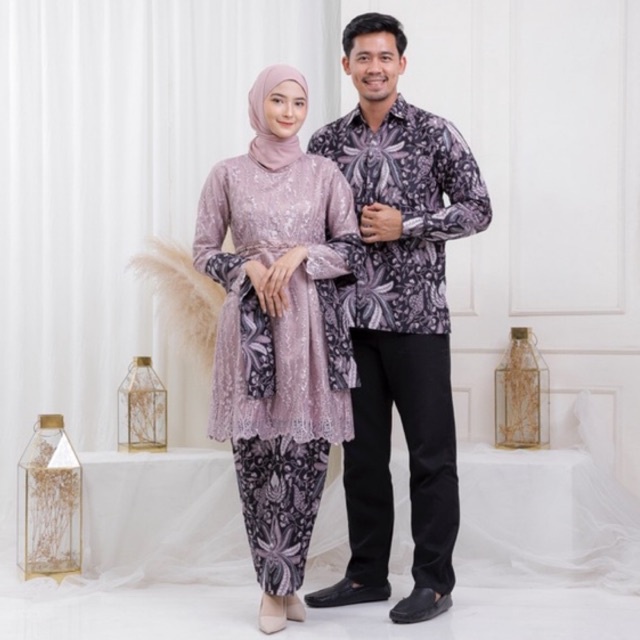 Baju Kondangan Kebaya Batik Couple /Kebaya Wisuda Jumbo/Gaun Pesta Bigsize