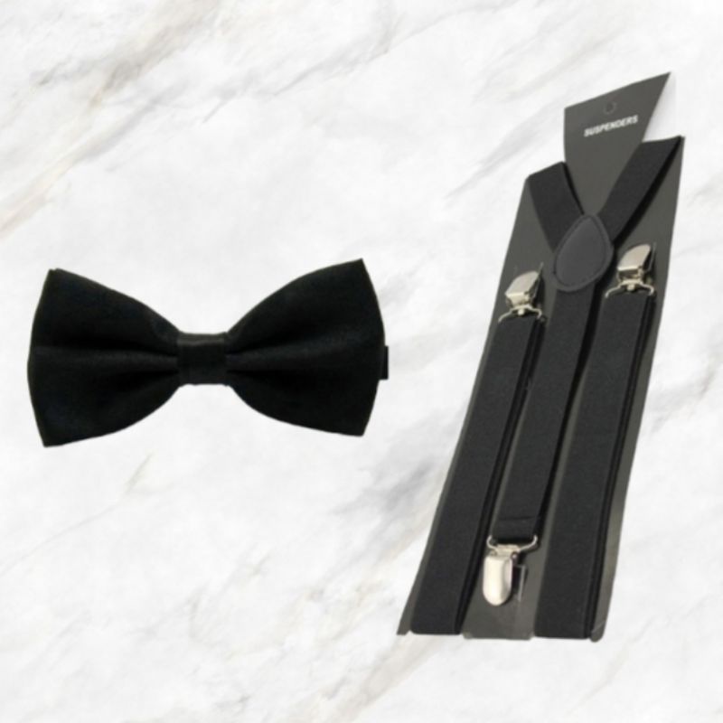 Paket Suspender Dan Dasi Kupukupu untuk dewasa