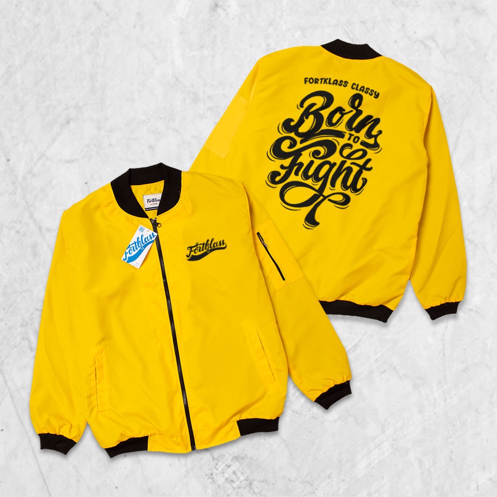 Fortglass Jaket Bomber Gafi Fight Jaket pria Lengan Panjang