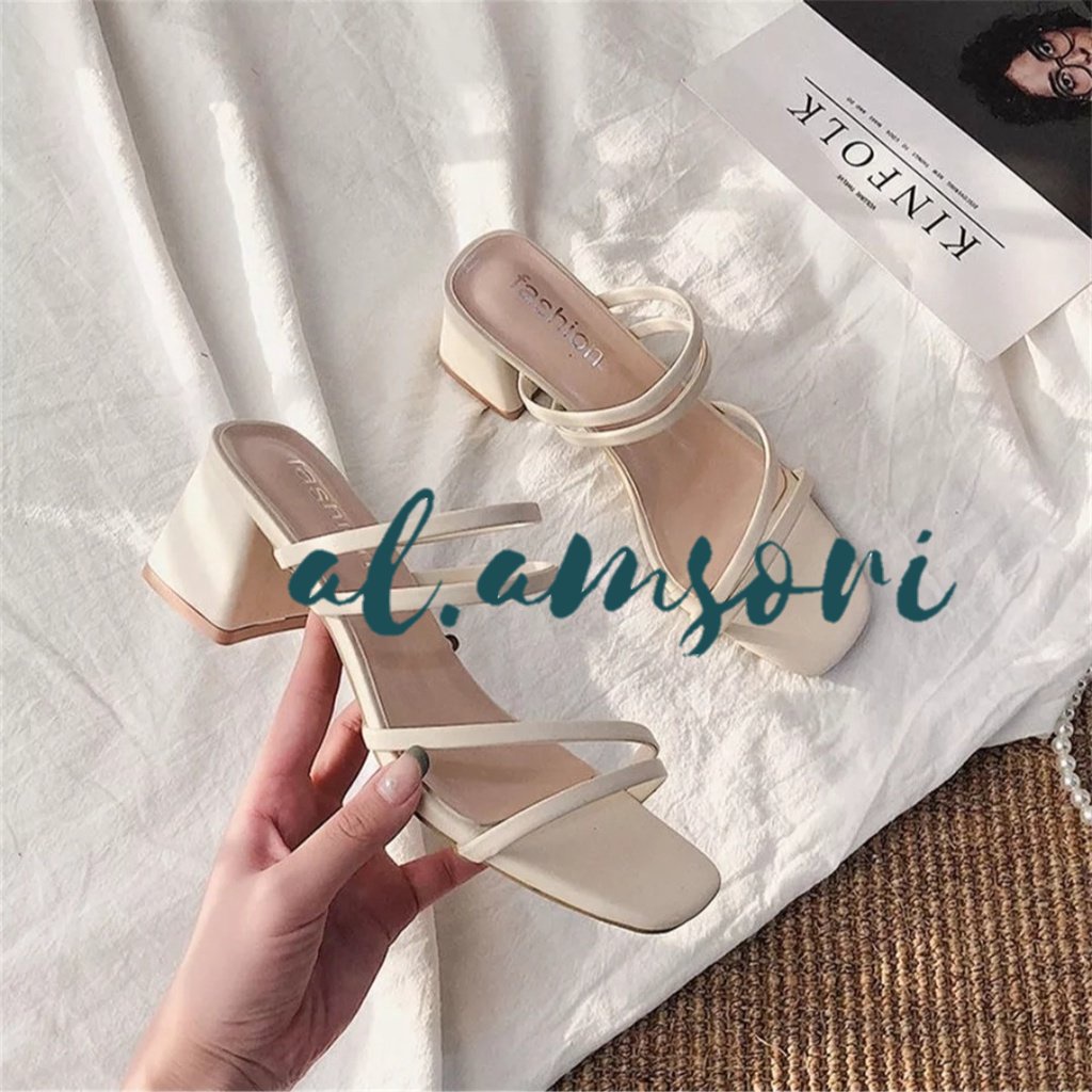 HEELS SANDAL HAK TAHU WANITA ELEGAN