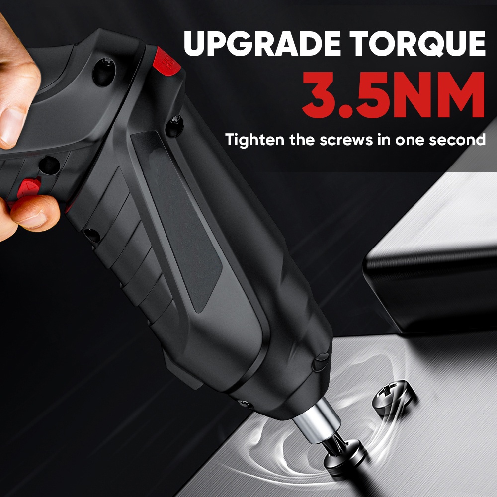 48 Pcs/set Cordless Obeng Listrik 4.2 V Mesin Bor Cordless Obeng Set Aksesoris Alat Baterai Charger Lampu LED