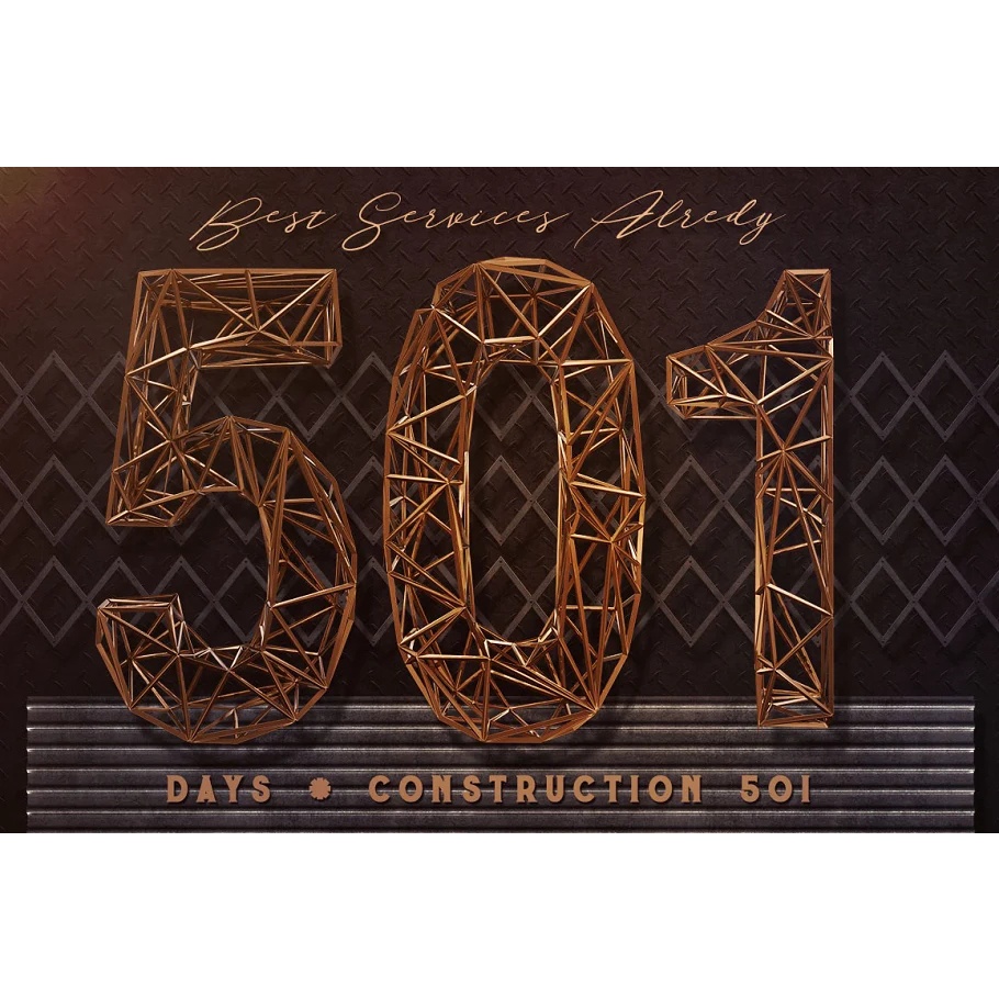 Under Construction 3D lettering