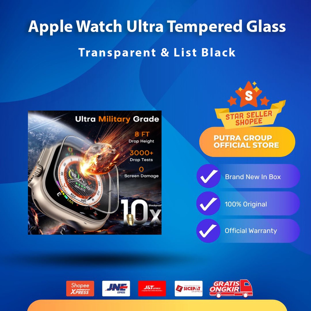 Apple Watch Ultra 49mm Tempered Glass Premium Anti Gores