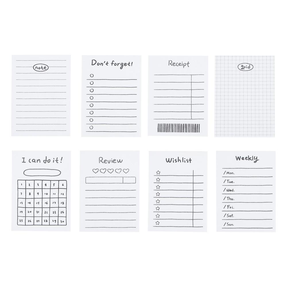 Augustina Memo Pads DIY Tulisan Pads Notebook Perlengkapan Kantor Plan Notebook Checklist Rippedable Notebook