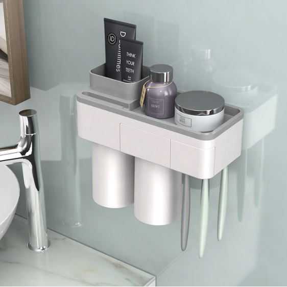 BATHE PROJECT Rak Gantung Kamar Mandi Organizer 2 Cup - A1615 ( Mughnii )