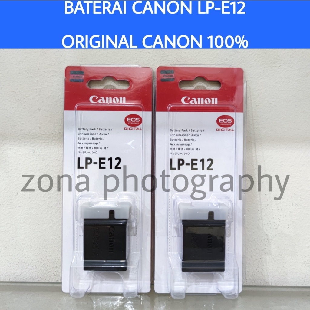 BATERAI CANON LP-E12 ORIGINAL / BATERAI CANON LP-E12 LPE12 / BATTERY CANON LP-E12 LPE12 / BATRAI CAN