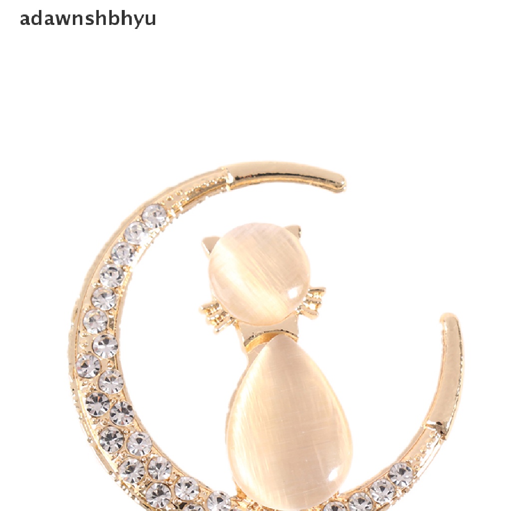 Adawnshbhyu Bros Kucing Opal Berlian Imitasi Untuk Wanita Baroque Trendy Elegan Brooch Pin Hadiah ID