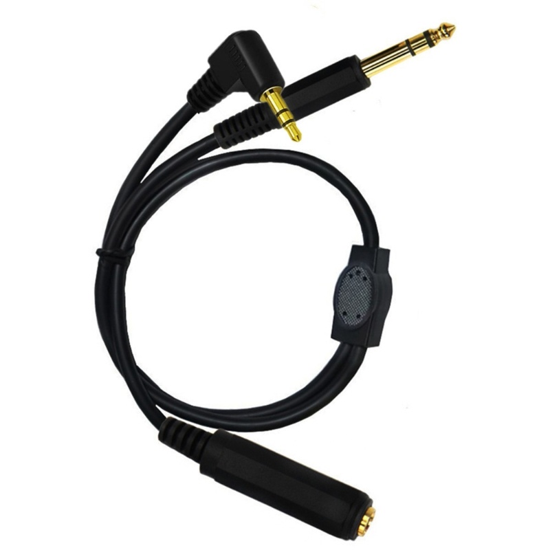 Zzz Lapis Emas 6.35mm 1per4 &quot;Female to 6.35mm 1per4&quot; Male Cable Stereo Adapter Y Splitter Cable 6.35mm to 3.5mm Male