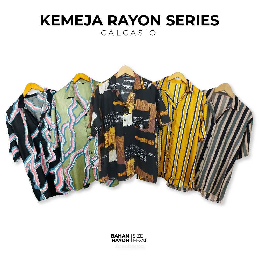Kemeja Pantai Amarilo Abstrak Vintage Casual Distro Original - Areabanca