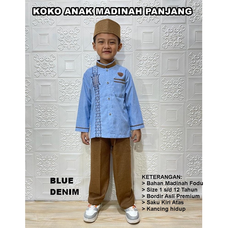 Koko Anak Lengan Panjang Motif Bordir By Agnina