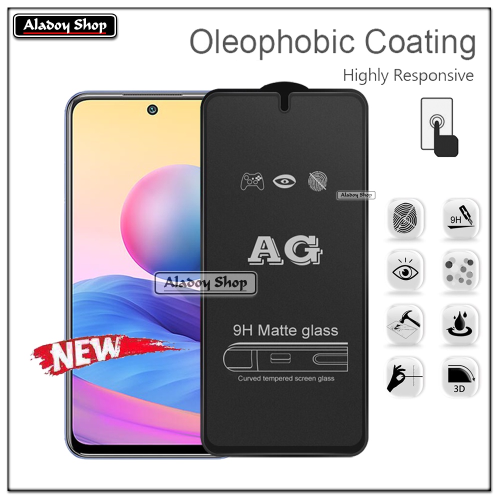 Paket 3IN1 Tempered Glass Layar Matte Anti Glare XIAOMI REDMI NOTE 10 5G Free Tempered Glass Camera dan Skin Carbon