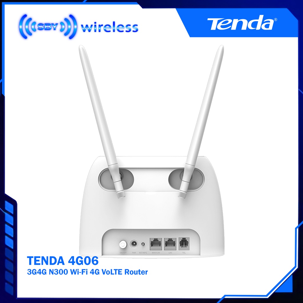 Tenda 4G06 3G/4G N300 Wi-Fi 4G VoLTE Router