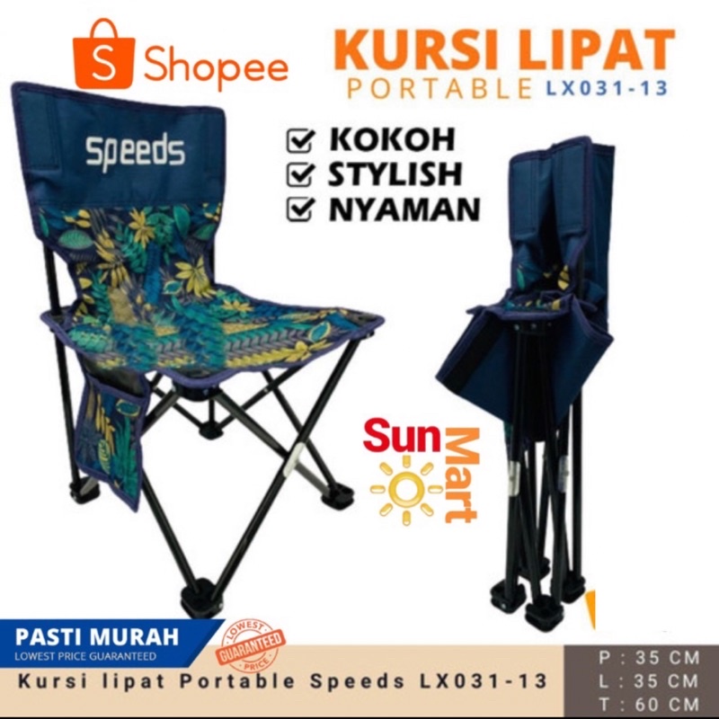 Kursi Lipat Pancing Speeds Kursi Camping Santai Free Tas