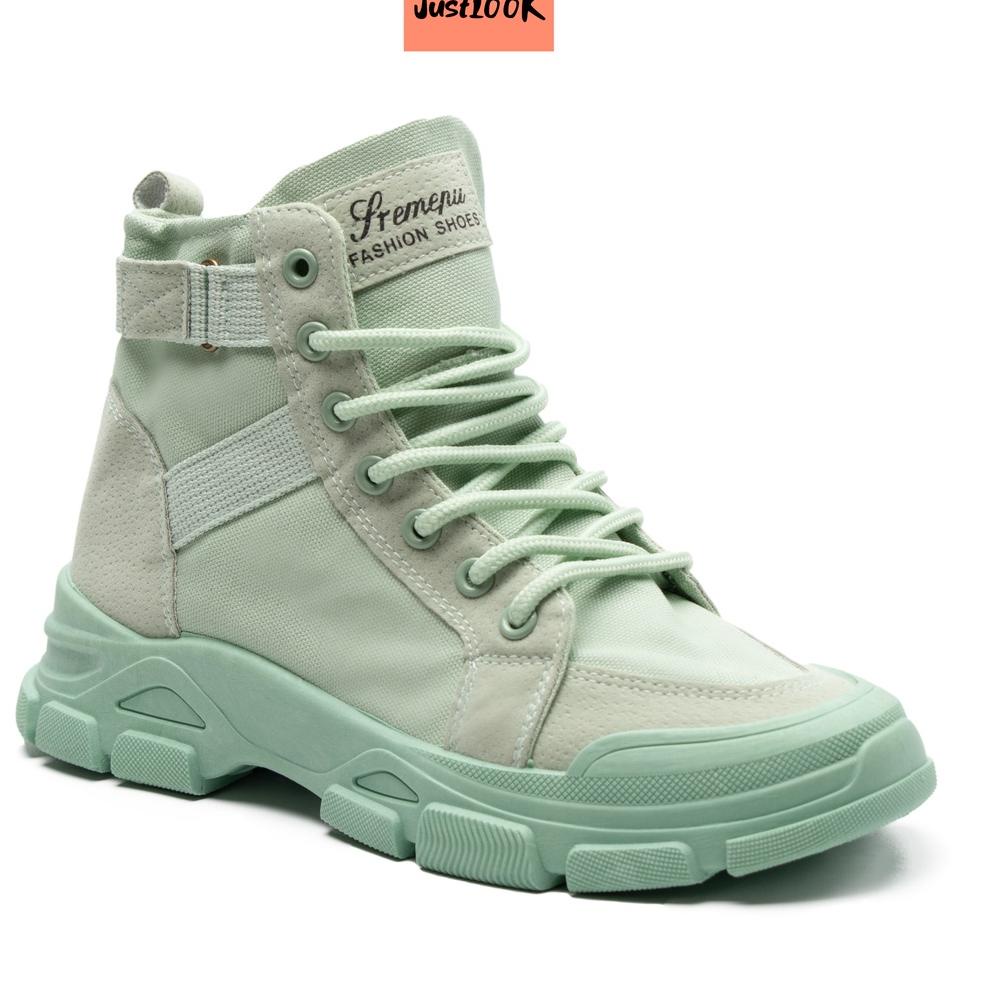 I39D JustLook Yoonsol Sepatu Sneakers Boots Wanita Sneakers Shoes Import P9Q