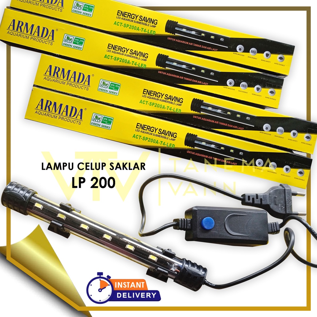 LAMPU AQUARIUM AKSESORIS AQUARIUM AQUASCAPE LED 20CM SAKLAR ON OFF