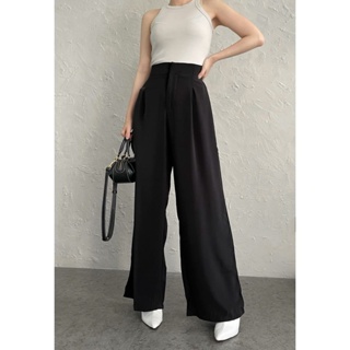 Vallina Loose Pants Plained Highwaist Premium Bawahan Celana Kulot Cullote Palazo Basic Kerja Kantor Wanita Korean Style