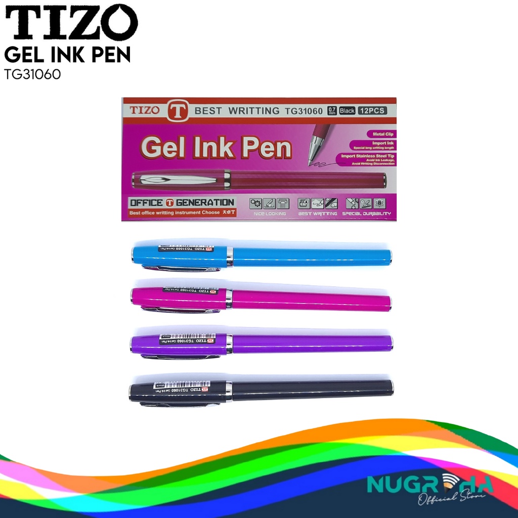 PULPEN BALLPOINT PENA GEL INK 0.7 TIZO TG31060