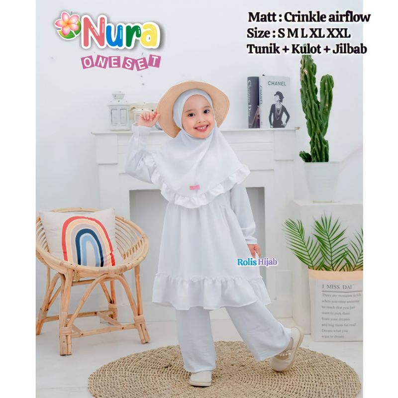 Gamis Putih gamis manasik Anak gamis anak perempuan stelan anak gamis harian gamis muslim pakaian anak perempuan anak gamis putih anak usia 4 -10 thn