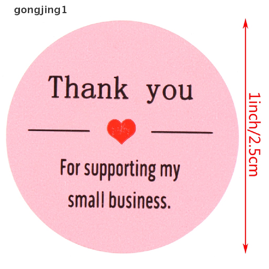 Ggg Pink Paper Label Stiker Thank You Stiker Scrapbooking 500pcs Label Segel ID