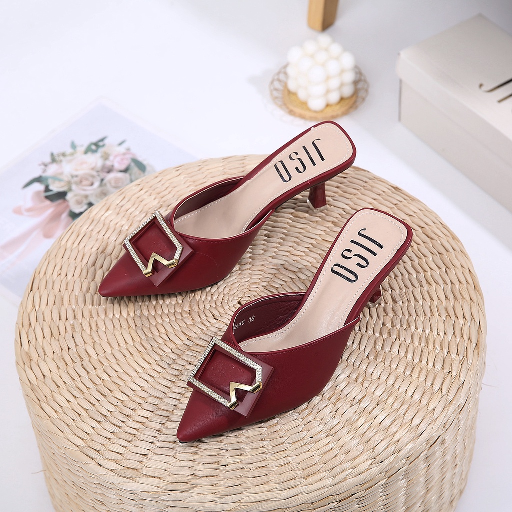 JISO RYONA KERINA-58 Sandal Pesta Wanita Heels 7cm Import