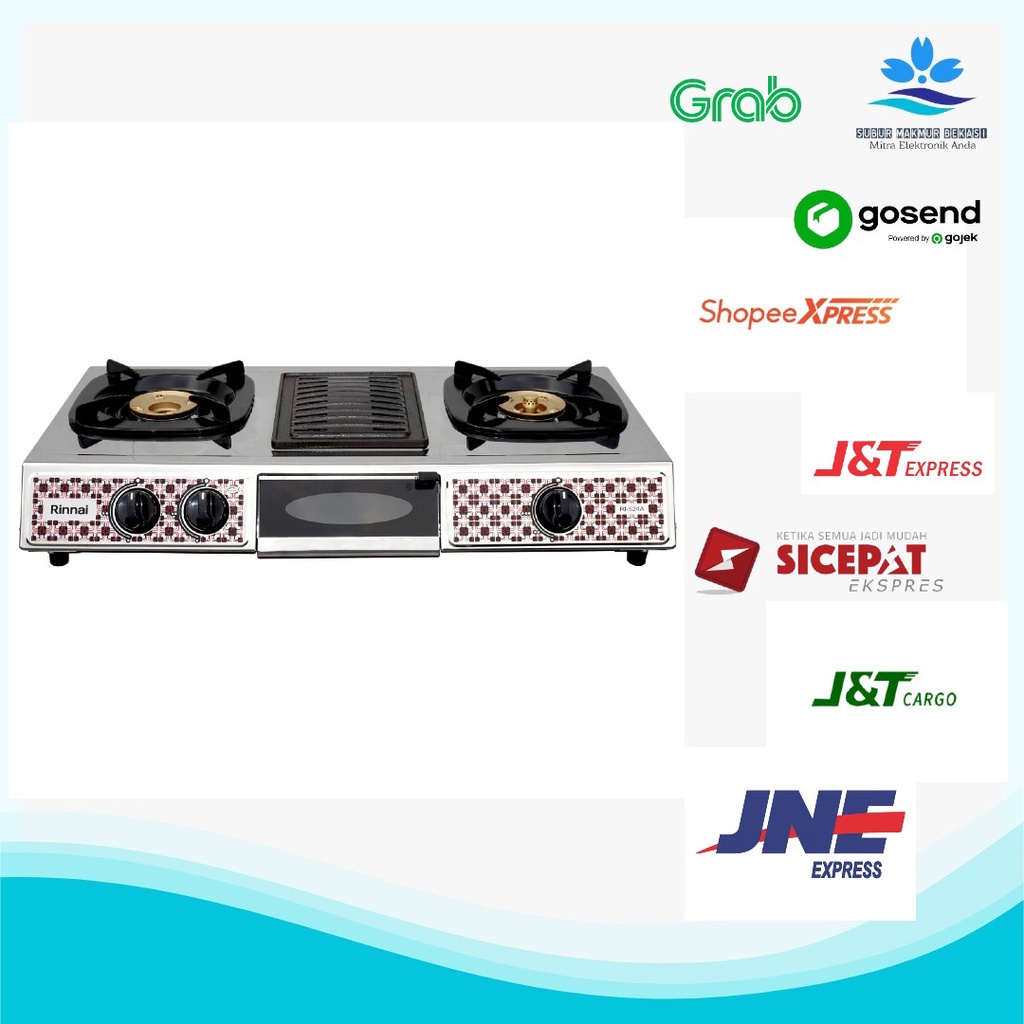 Kompor gas rinnai 3 tungku RI-524A