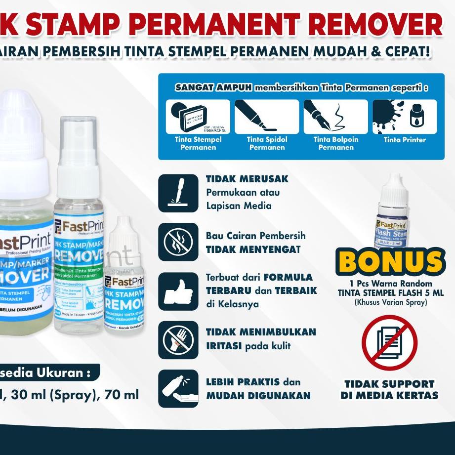 

[G-2U ☛] Fast Print Cairan Pembersih Penghapus Tinta Permanen Ink Remover-paling laris