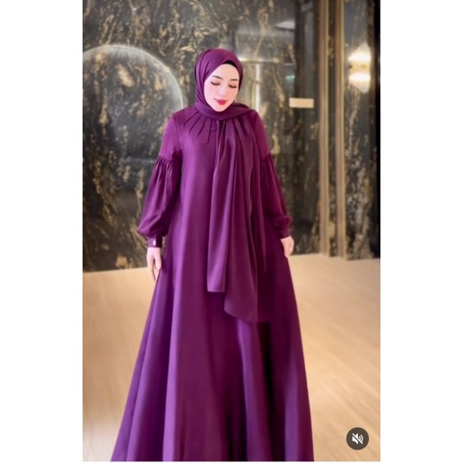DRESS + HIJAB POLOS ORI SS