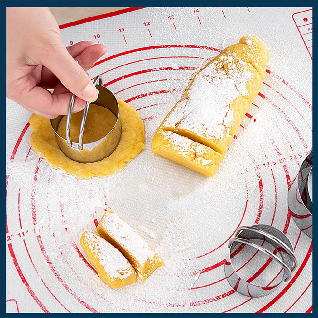 5 Pcs Baking Stainless Steel Pemotong Cetakan Mold Tools Supply Biskuit Kue Enak Donat Fondant Aksesoris