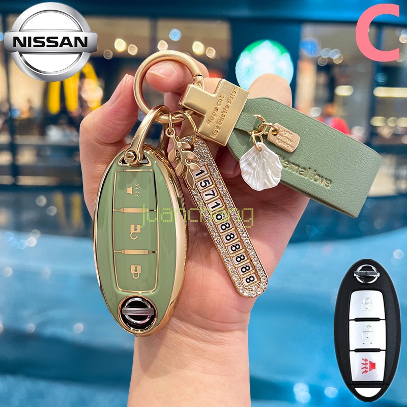 Tpu Car keyless Remote Key Full Cover Case Shell Cover Holder Cocok Untuk Nova Murano X-TRAIL Tiida Kicks Juke Terra Almera Teana Livina Slyphy X-Trail Navara Serena Frontier Aksesoris ReadyVStock