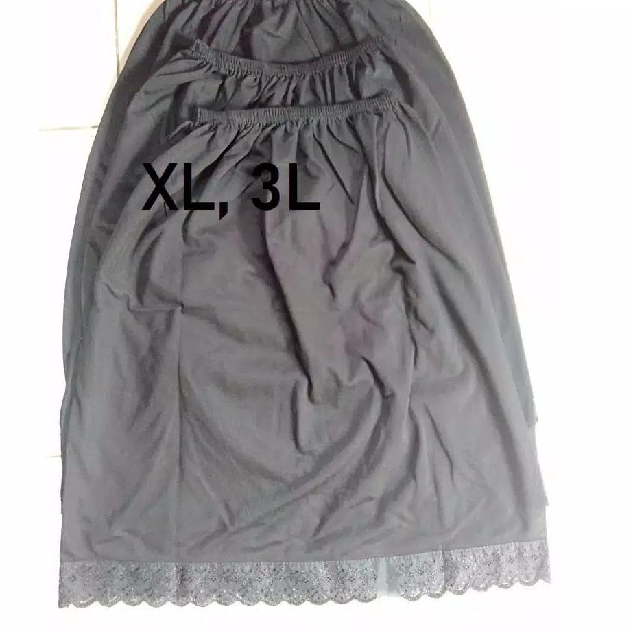 ((V-2-R ❤> Androk / Under rok / Daleman Rok Muslim Panjang dan Pendek Hitam Size XL 3L viral