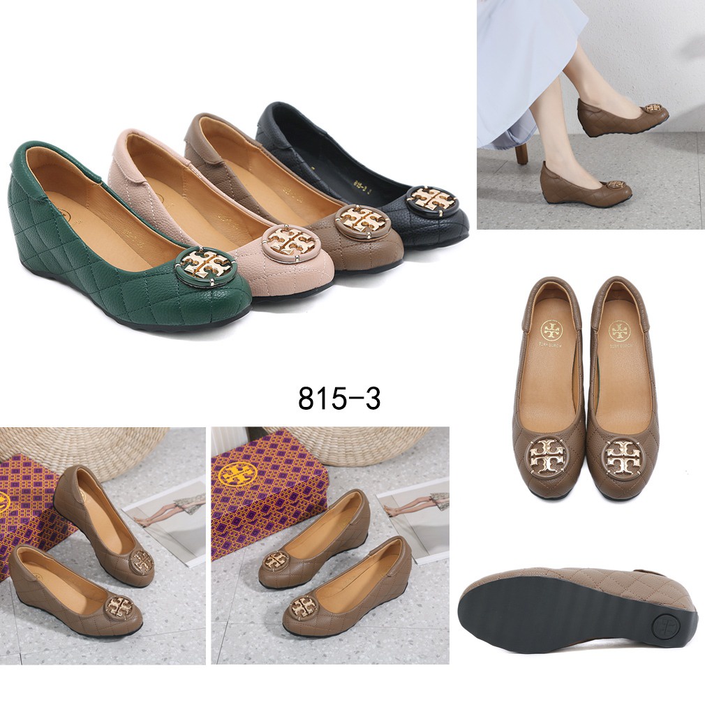 TB Leather Multi-Logo Wedges  Shoes 815-3