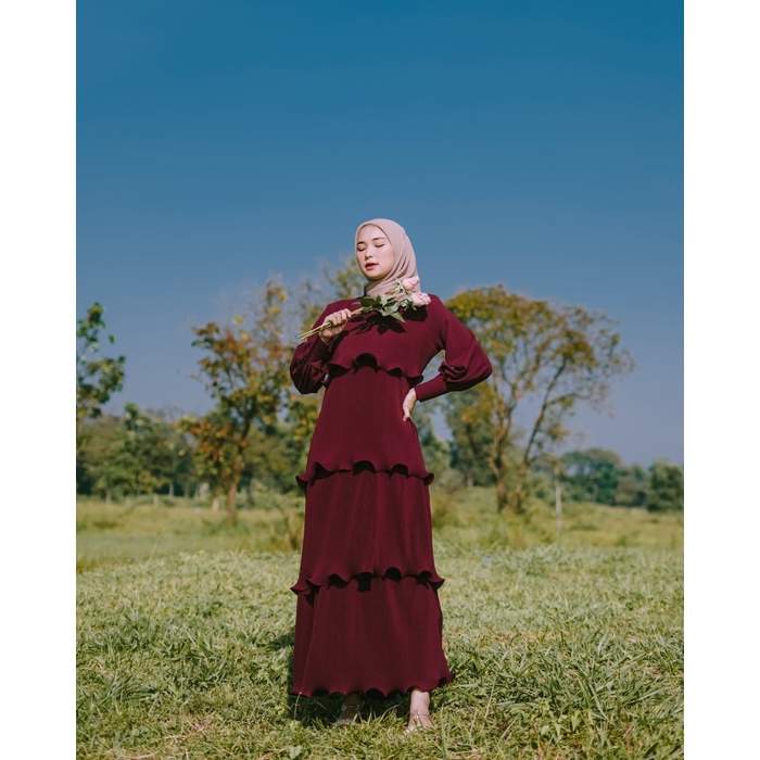 ALUNICORN ID - NURA DRESS - DRESS PLISKET - PLEATS PREMIUM