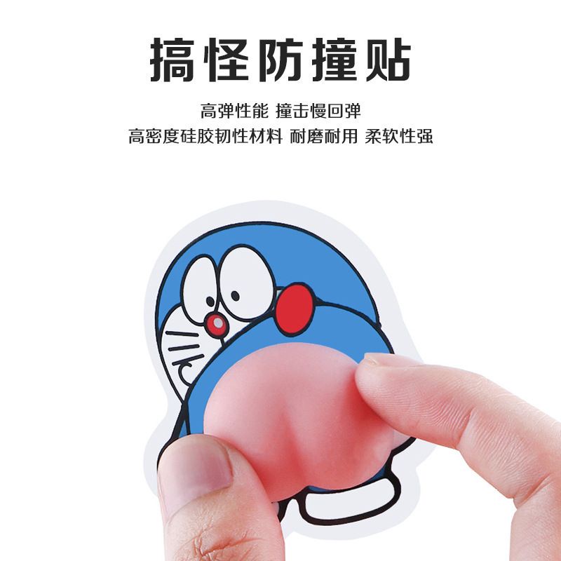 (BOW) 2pcs 3D Silicone Cartoon Sticker Pelindung Mobil Waterproof Super Cute Car Decoration 1QW12