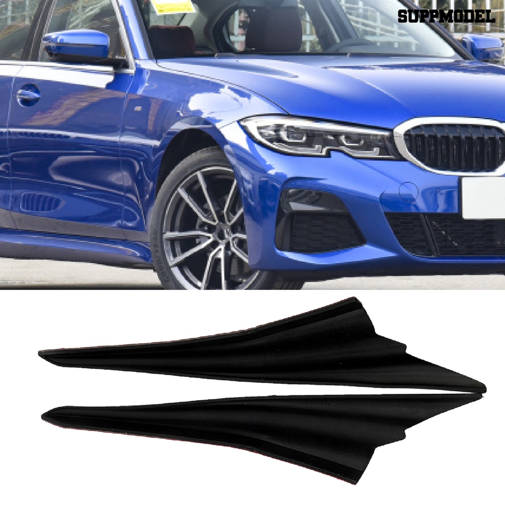 [Dekorasi] 2pcs Spoiler Splitter Anti Gores Universal ABS Bumper Fin Canard Splitter Untuk Mobil