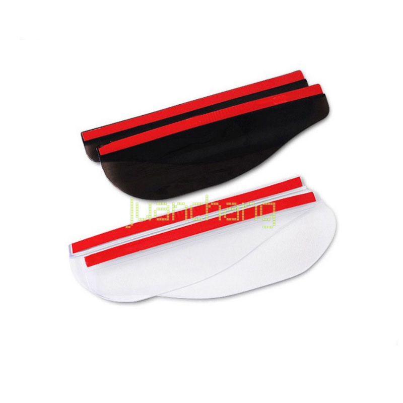 2pcs Baru Universal Fleksibel PVC Kaca Spion Hujan Alis PVC Auto Mirror Rain Shield Shade Cover Pelindung Shade Rainproof Blades Mobil Back Mirror Penutup Hujan Alis Aksesoris Mobil