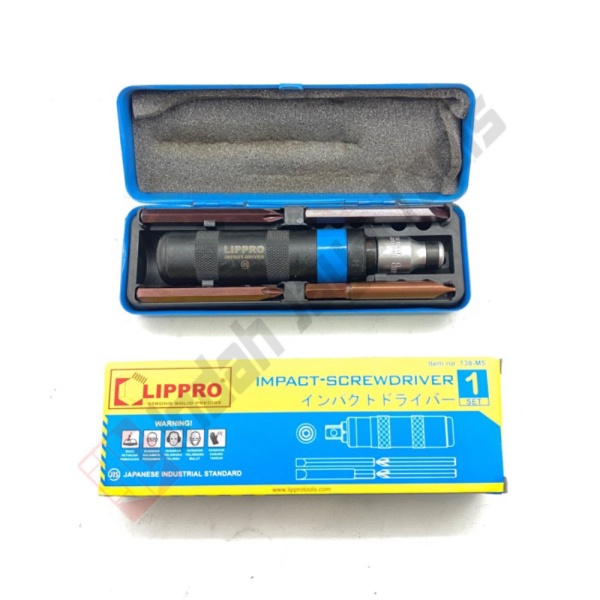 Terbaik LIPPRO 138-M5 Obeng Ketok Set 5 Pcs Impact Driver Obeng Gedor Limited