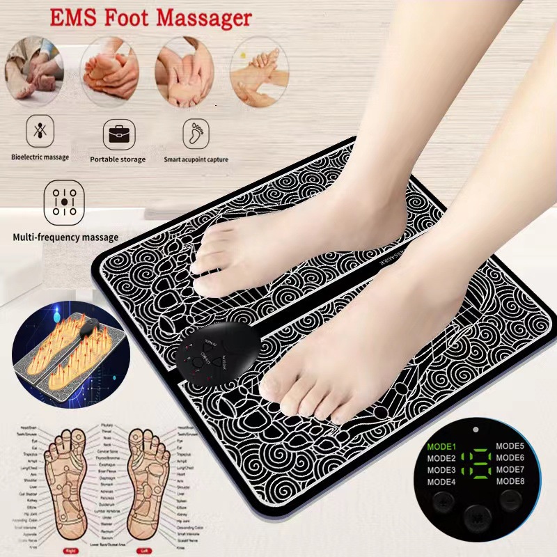 EMS Foot Massager Alat Pijat Kaki Elektrik Foot Mat USB / Bantalan Pijat Kaki EMS Foot Massage / Alat Electric Pijat Kaki Praktis Japan Original