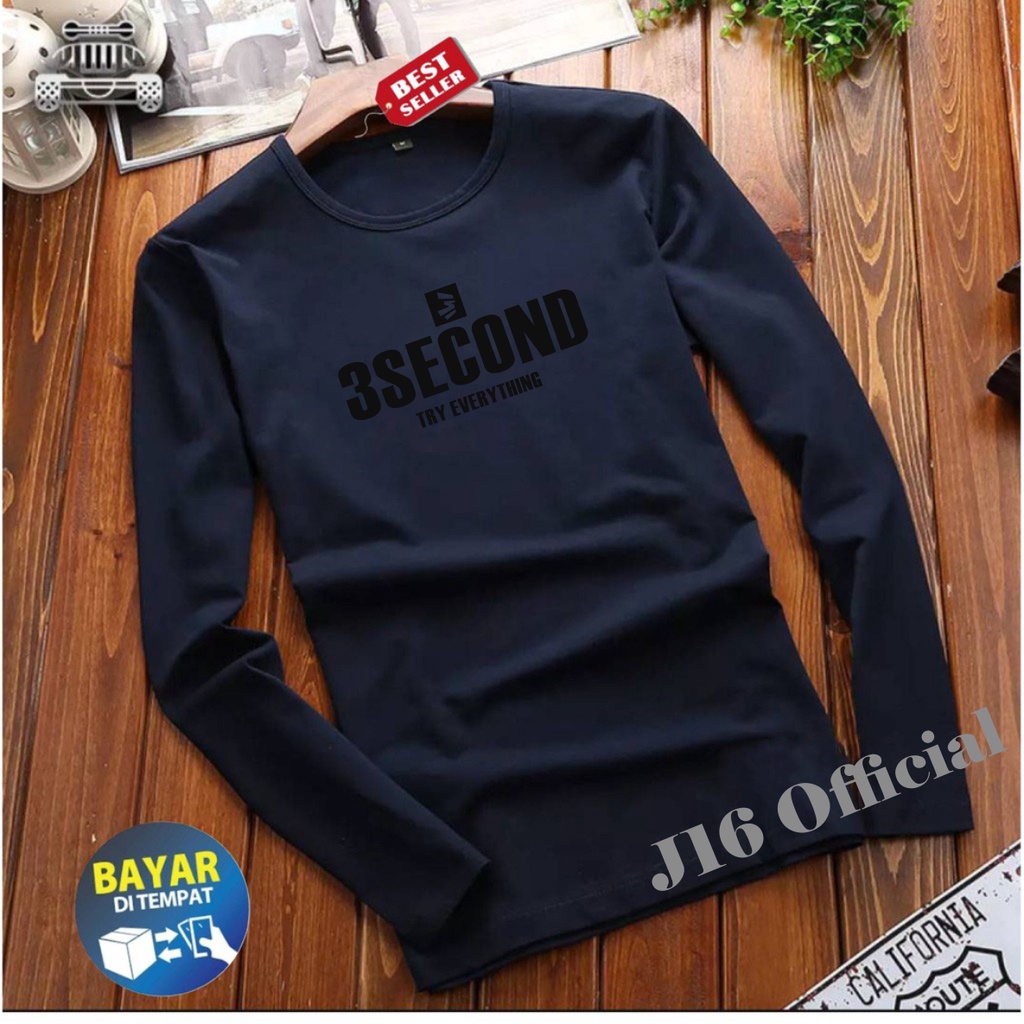 Kaos Panjang Pria Terlaris Terbaru Kaos Distro Premium 3SECOND