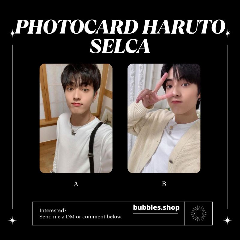 PHOTOCARD UNOFFICIAL HARUTO TREASURE SELCA