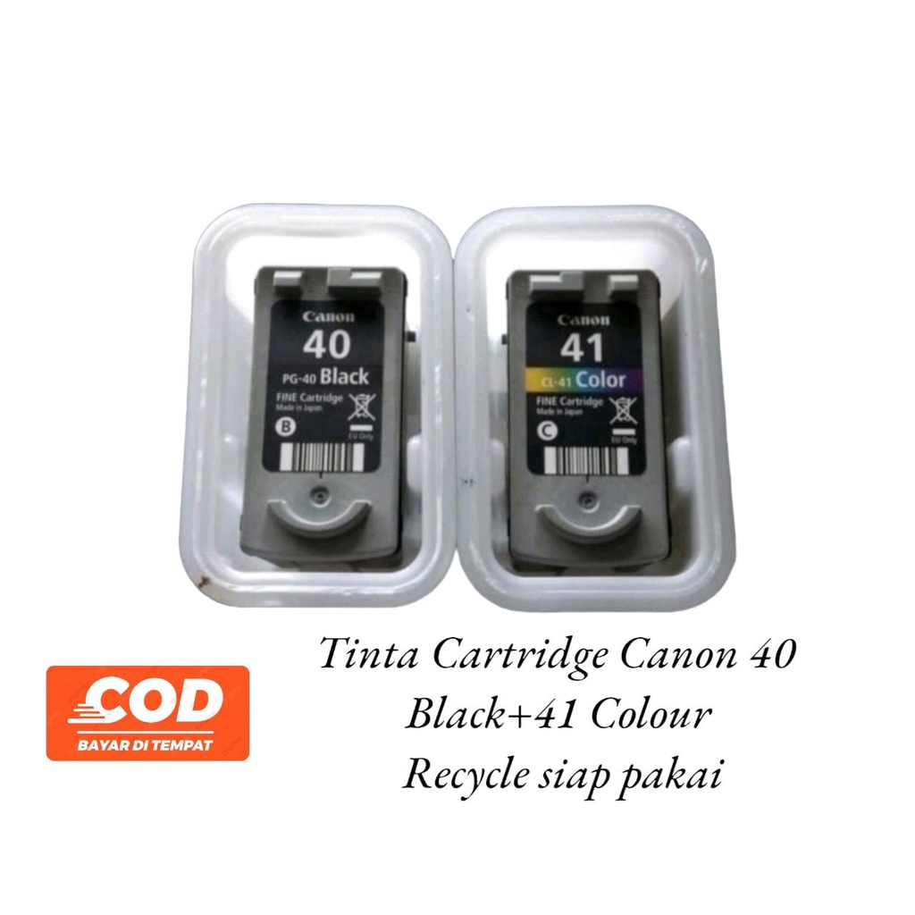 1 Set Tinta Cartridge Canon PG-40 + CL-41 Recycle siap pakai