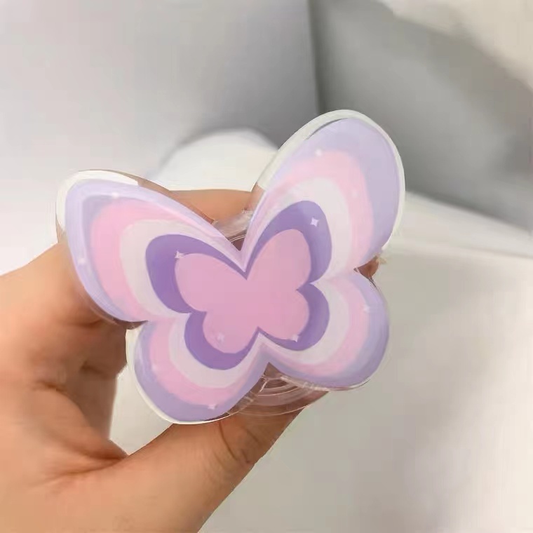 Fantasy Gradient Butterfly Bracket Phone Grip Korea Holder Ring Universal Scalable Phone Stand Holder