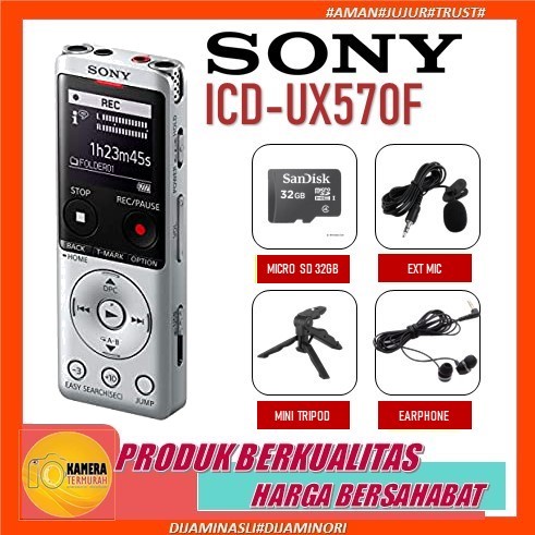 Digital Voice Recorder SONY ICD-UX570F Perekam Suara Sony ICD-UX570