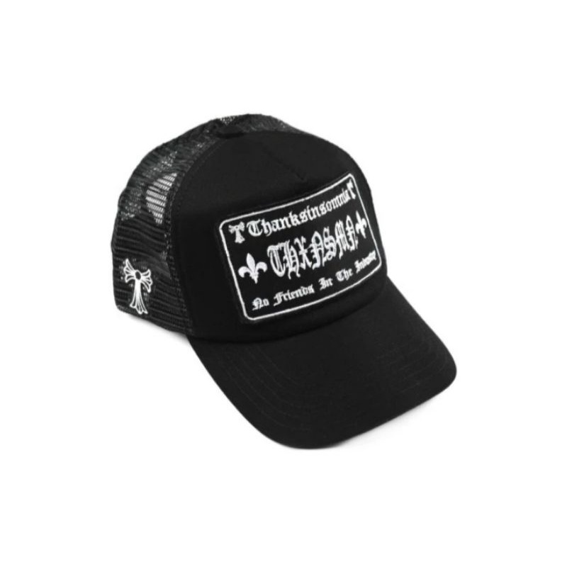 TRUCKER HAT TRICERA V3 ALL BLACK BY THANKSINSOMNIA