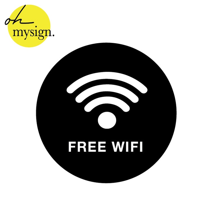 

FREE WIFI SIGN BOARD AKRILIK PAPAN TANDA WIFI SIGN LABEL WIFI