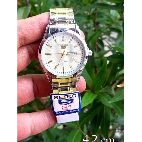 ini baru Real pict jam tangan pria terlaris jam tangan Seiko rantai stainless termurah