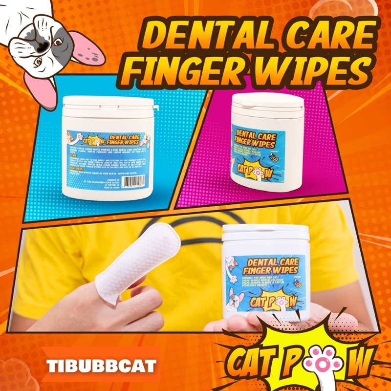 Catpow Dental Care Finger Wipes Tisu Pembersih Gigi Kucing Anjing