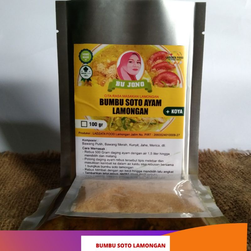

Bumbu soto | Lamongan 100 gram | bumbu | Bu jono | bumbu soto | bumbu masak instan | bumbu soto daging | bumbu soto kikil | makanan | soto | asli | desaku bumb | masak | lezat